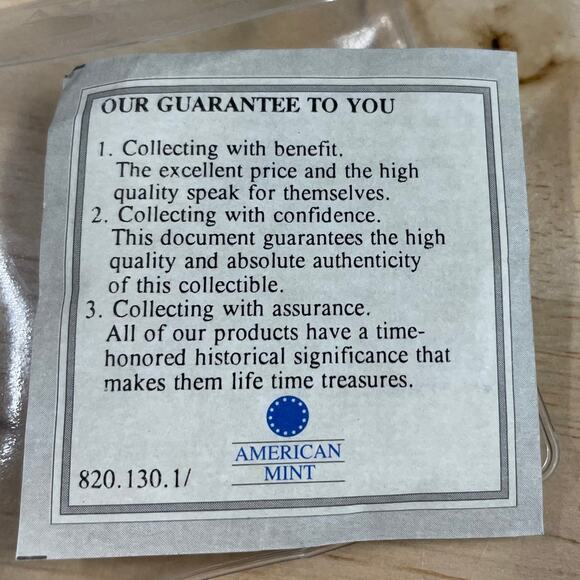 American Mint Birth of Our Nation Color Statue of Liberty Silver Plated Coin - Picture 3 of 3